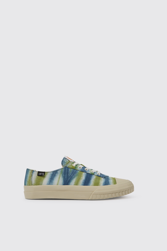 Side view of Camper x EFI Multicolored organic cotton sneakers for men