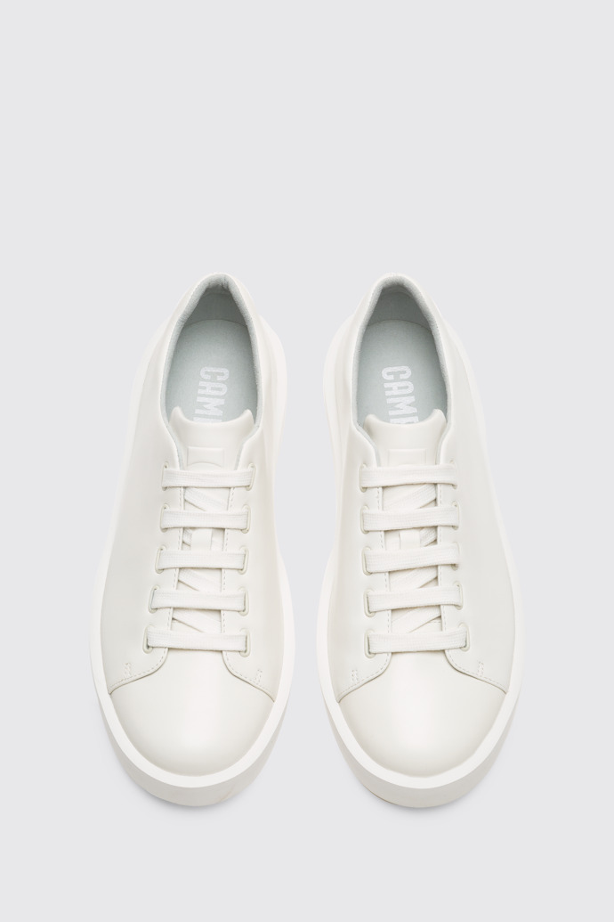 Overhead view of Courb Men's white sneaker
