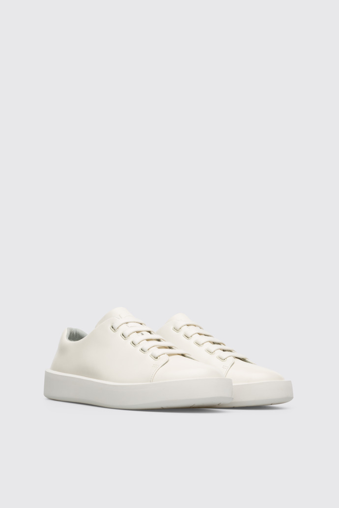 Front view of Courb Men's white sneaker