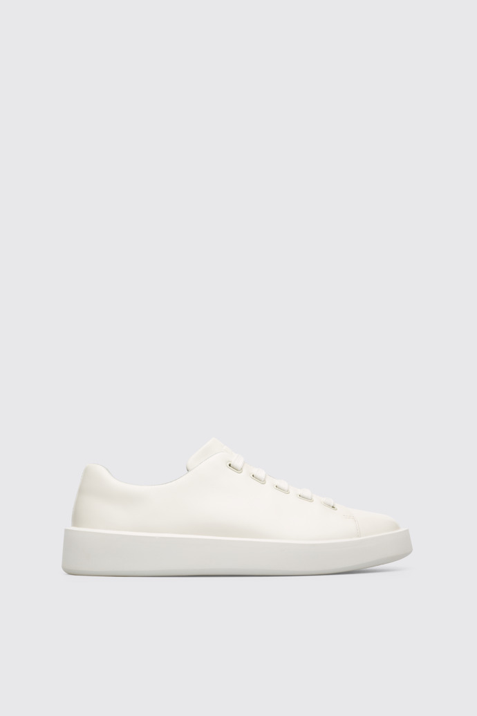 Side view of Courb Men's white sneaker