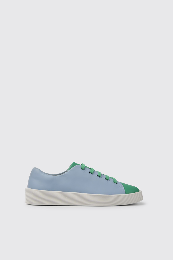 Side view of Twins Multicolored leather sneakers for men