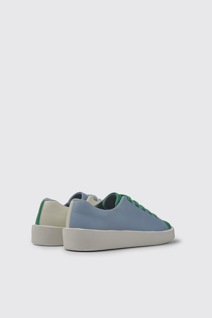Back view of Twins Multicolored leather sneakers for men