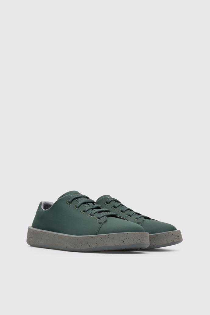 Front view of Courb Men's green sneaker