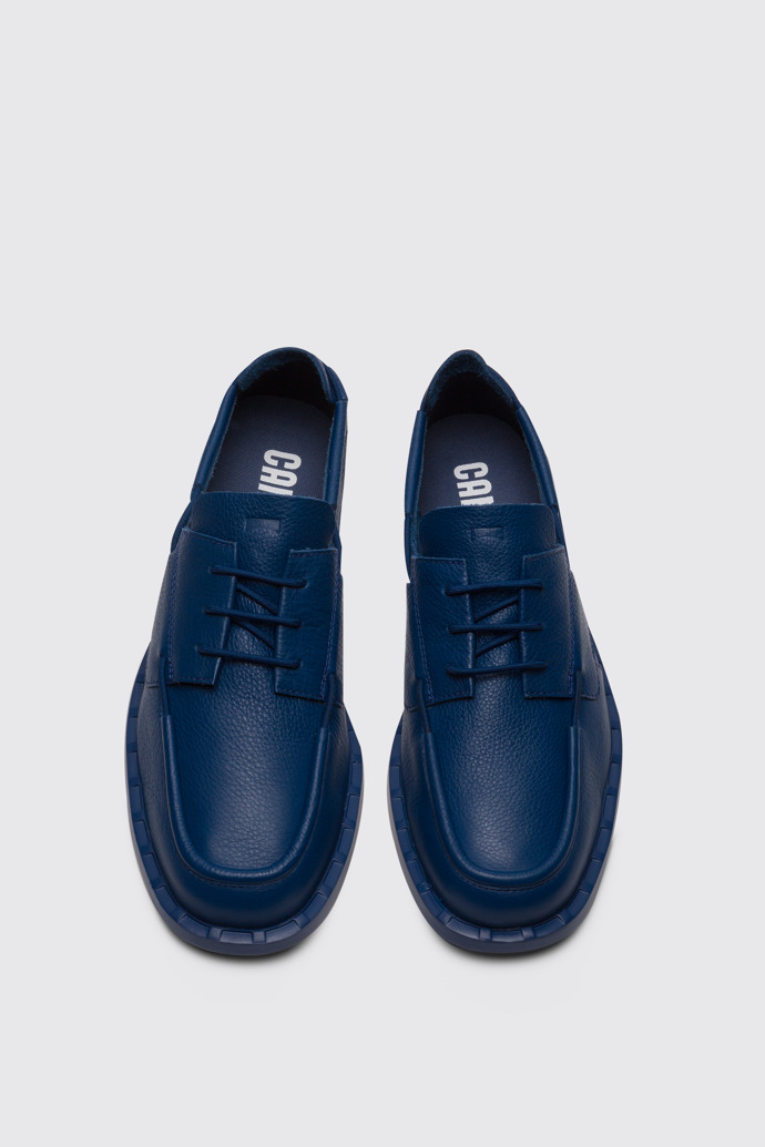 Overhead view of Judd Nautical look shoe in blue