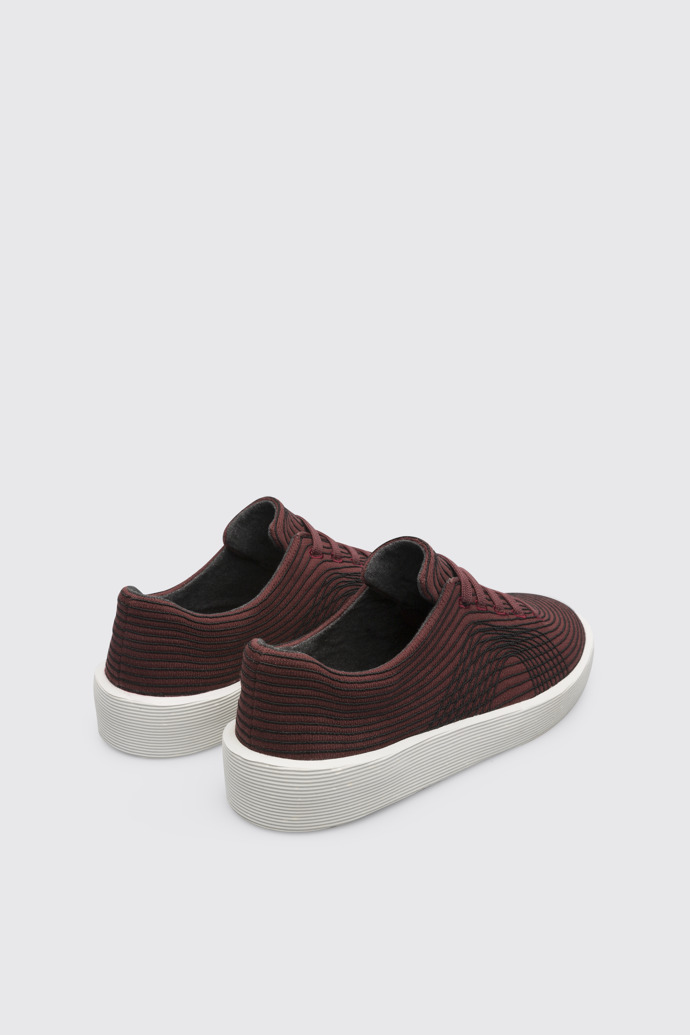 Back view of Courb Burgundy sneaker for men