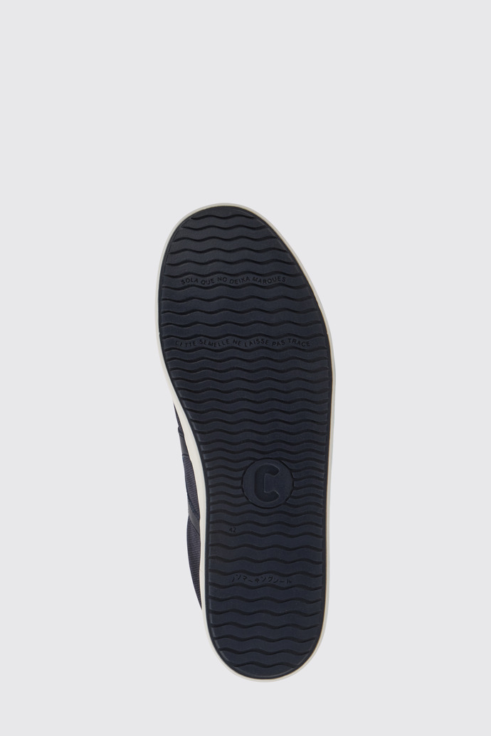 Imar Baskets en cuir et coton recyclé bleus pour homme