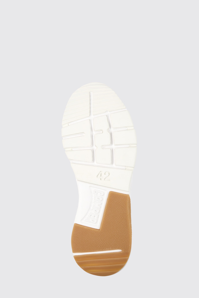 The sole of Drift Beige and white nubuck sneakers for men