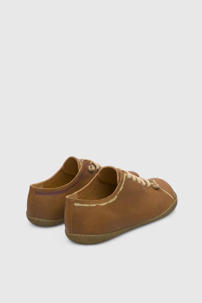 Back view of Twins Brown leather  shoe for men