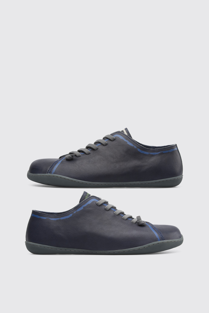 Side view of Twins TWINS blue shoe for men