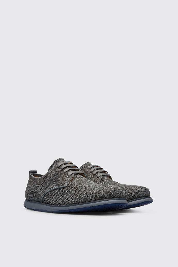 Front view of Smith Dark grey shoe for men
