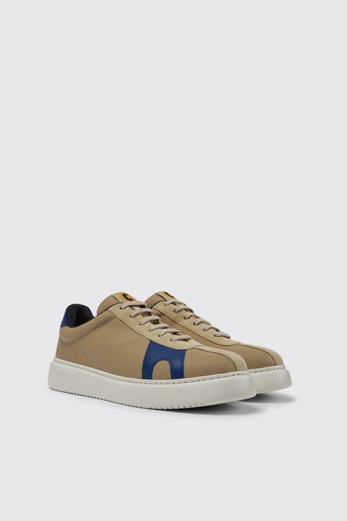 Runner K21 Tenis de piel en color beige y en color azul para hombre