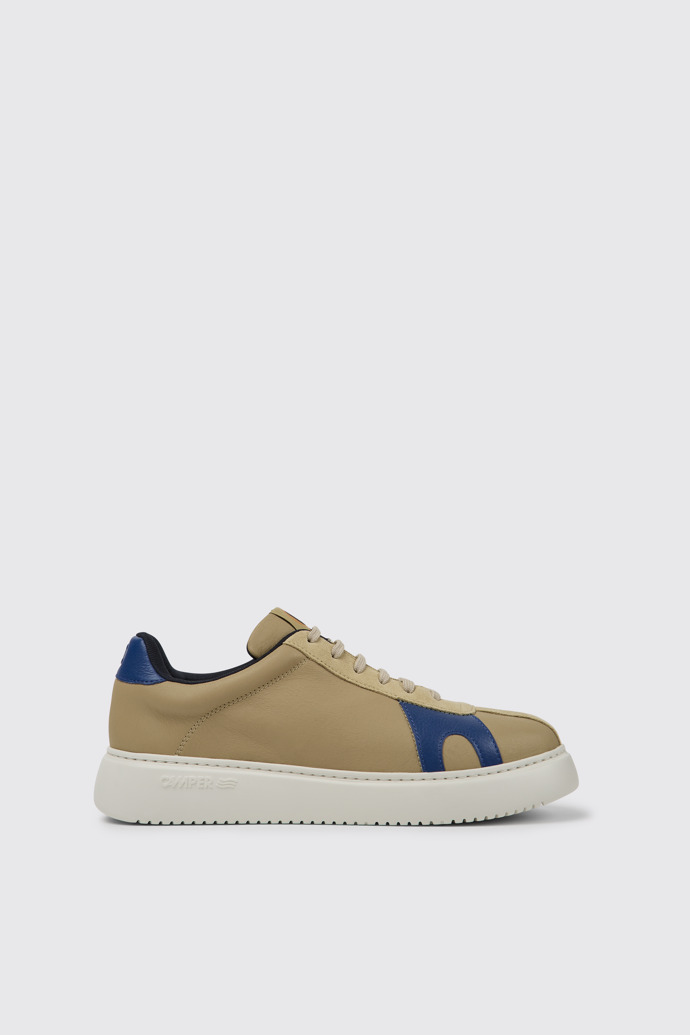 Runner K21 Tenis de piel en color beige y en color azul para hombre