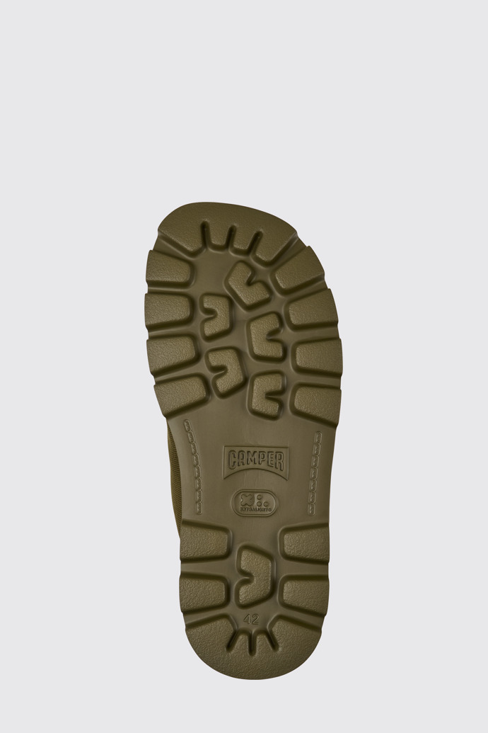 พื้นของ Brutus Sandal รองเท้าแตะผ้าฝ้ายรีไซเคิลสีเขียวสำหรับผู้ชาย
