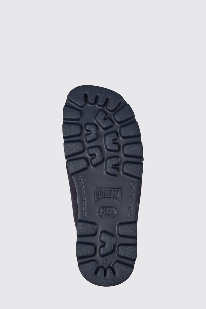The sole of Brutus Sandal Blue recycled cotton sandals for men