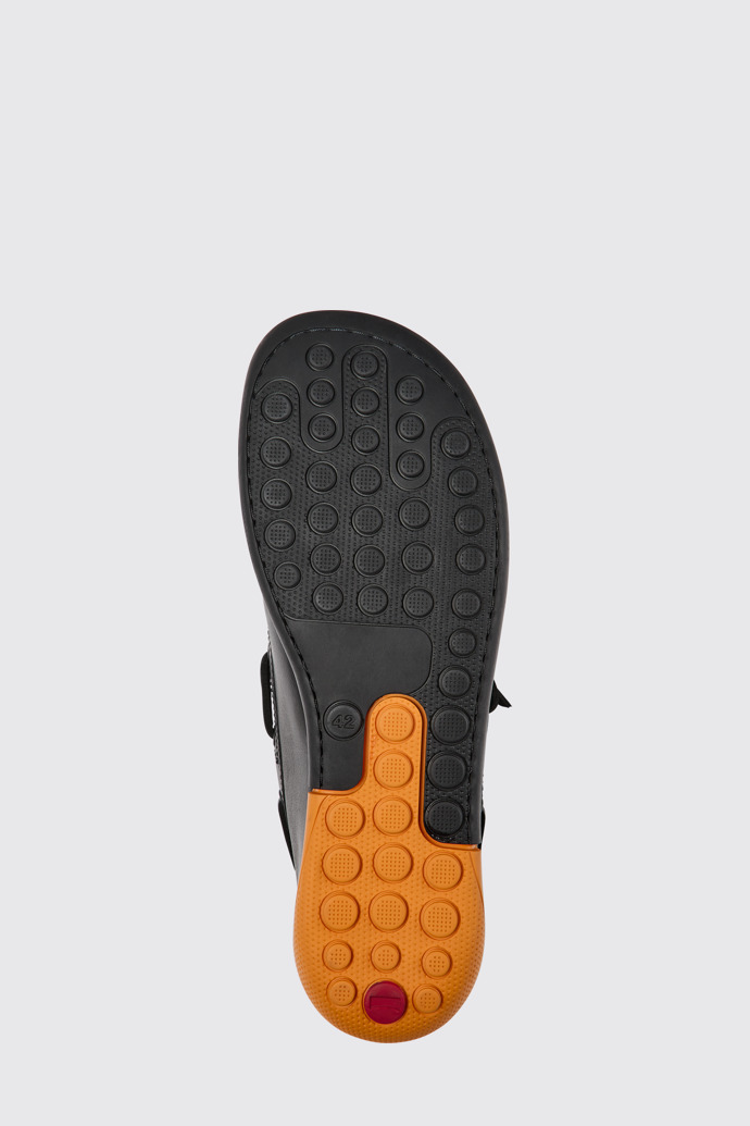 The sole of Peu Circuit Black leather shoes for men