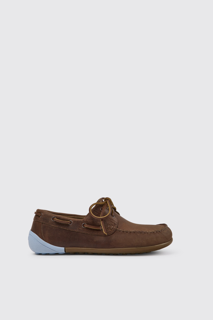 Side view of Peu Circuit Brown leather shoes for men