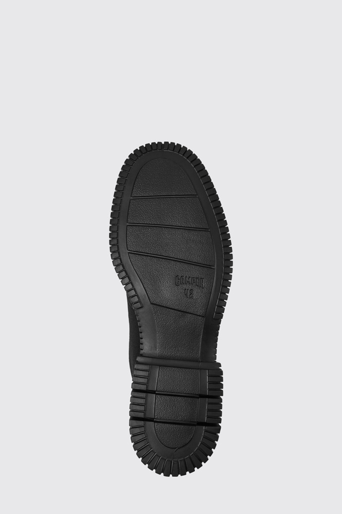 The sole of Pix Black recycled cotton shoes for men