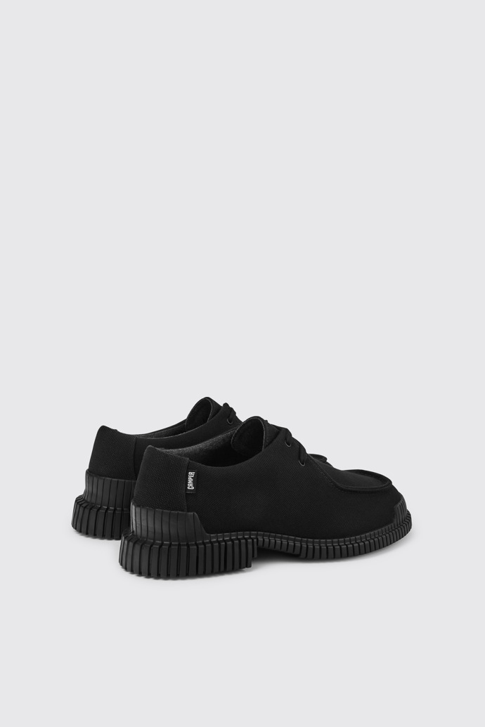 Back view of Pix Black recycled cotton shoes for men