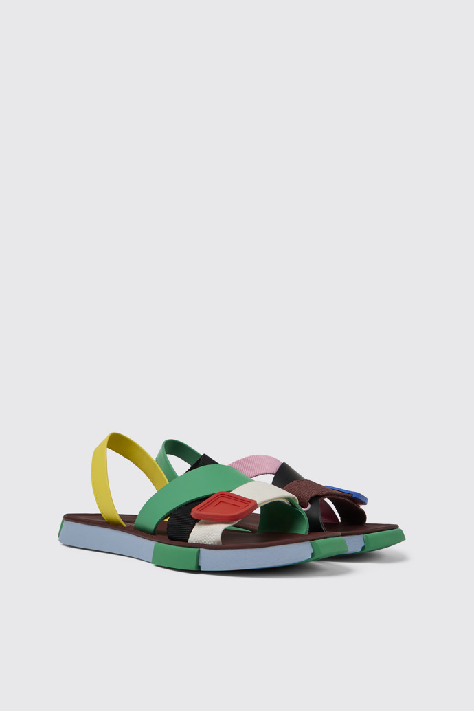 Twins Sandales en cuir multicolore pour homme