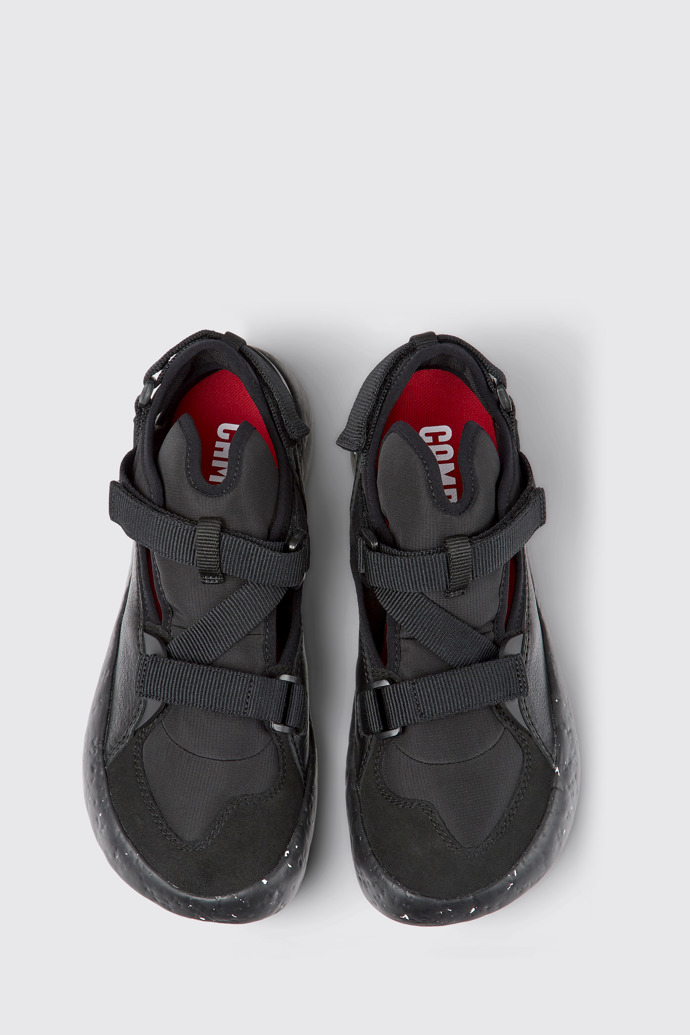 Overhead view of Peu Stadium Black semi-open sneakers for men