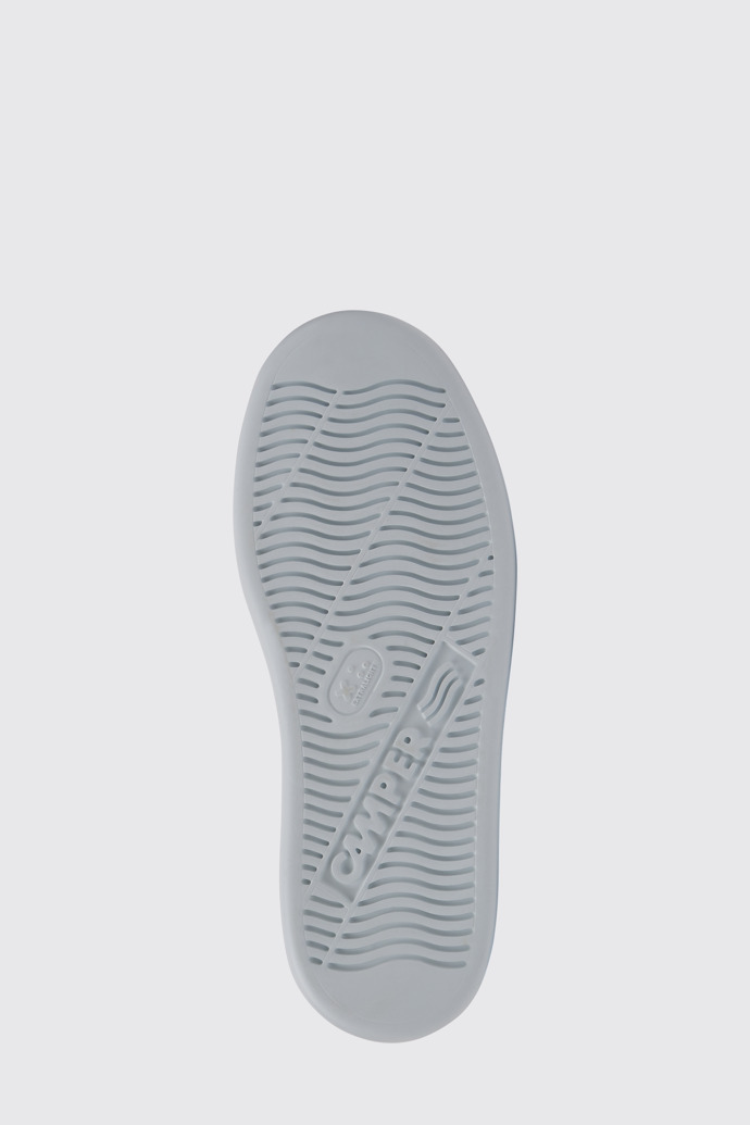 The sole of Runner Blue leather sneakers for men