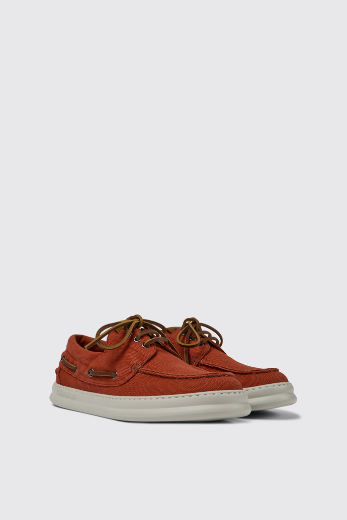 Front view of Runner Red recycled cotton shoes for men