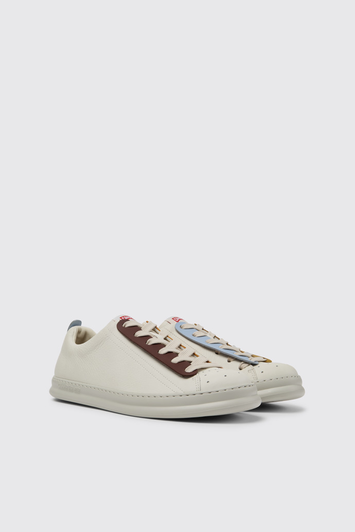 Twins Wielokolorowe sneakersy ze skóry