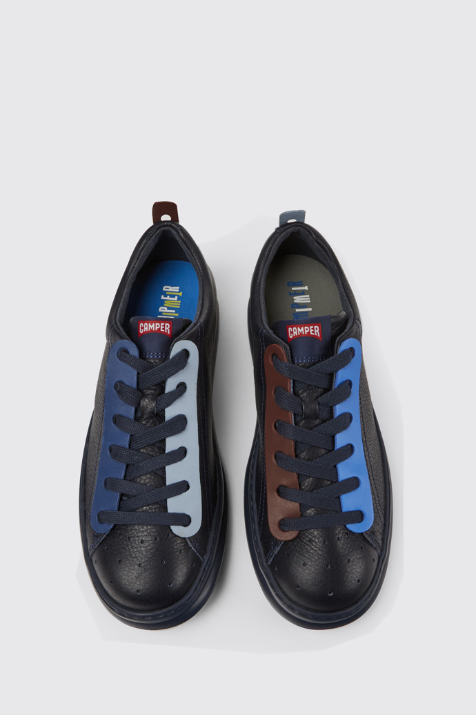 Twins Meerkleurige leren sneakers