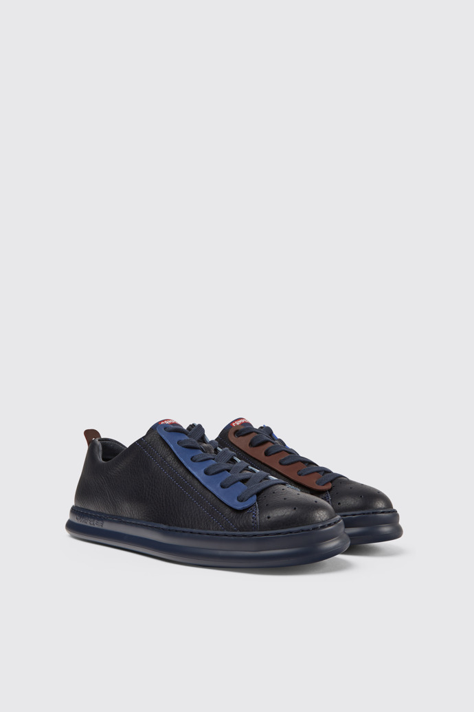 Twins Meerkleurige leren sneakers