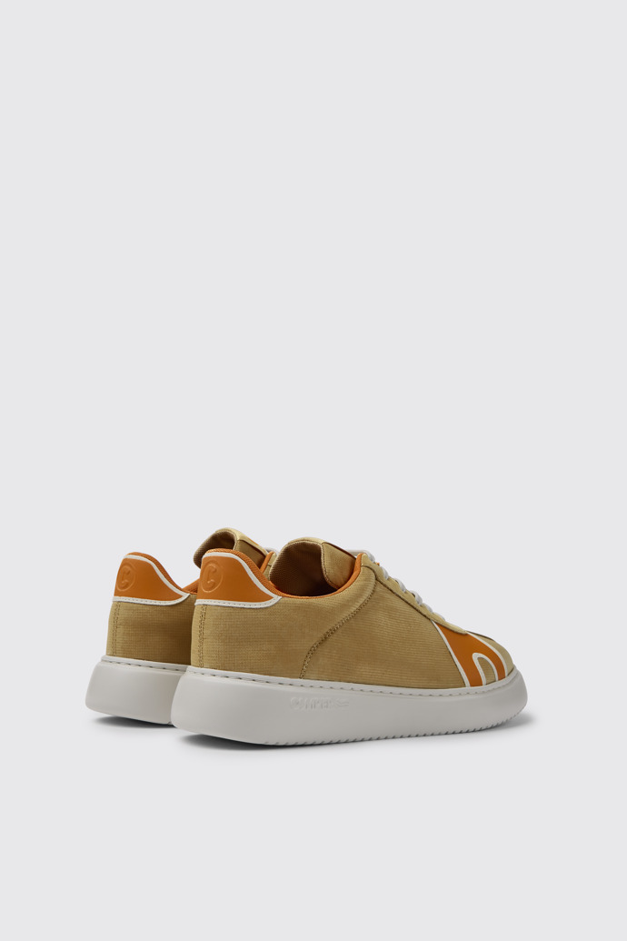 Back view of Runner K21 Brown, orange, and beige sneakers for men