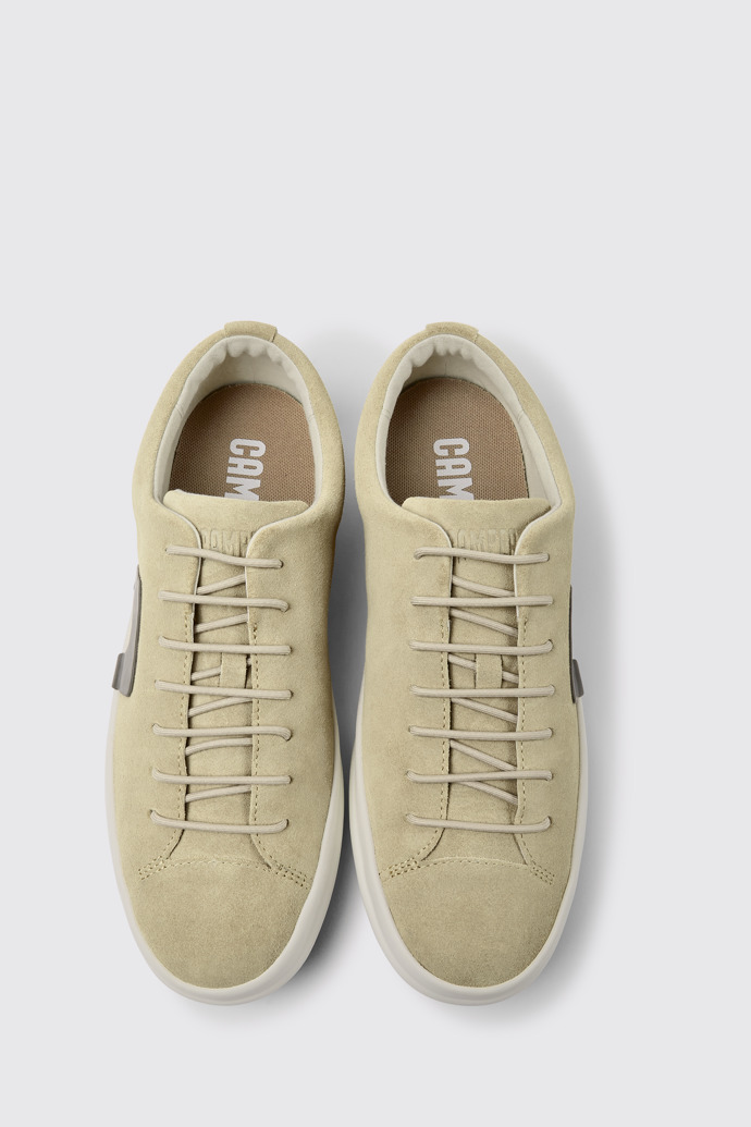 Overhead view of Chasis Beige nubuck shoes for men