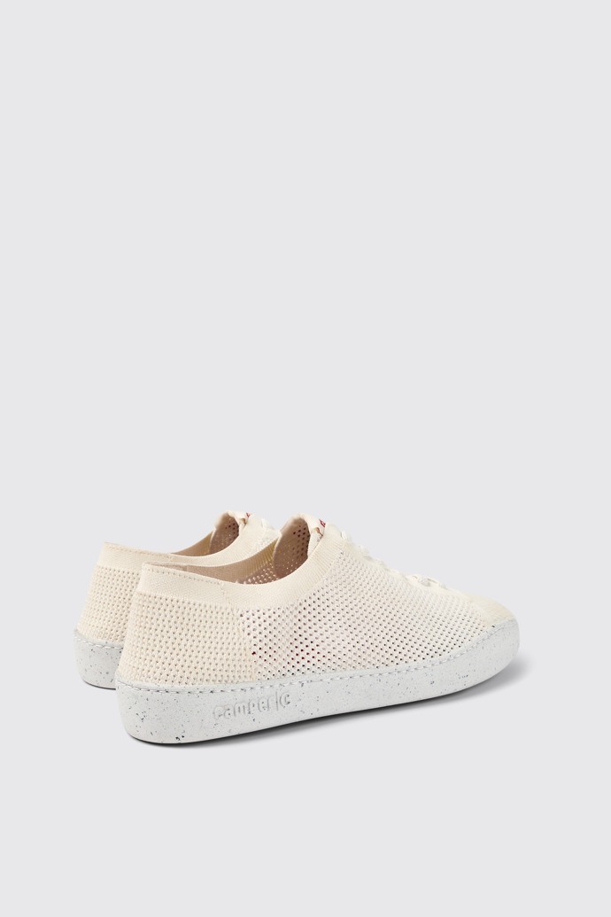 Back view of Peu Touring White recycled PET sneakers for men