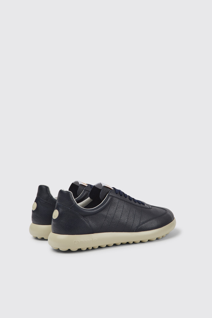 Back view of Pelotas XLite Blue leather sneakers for men