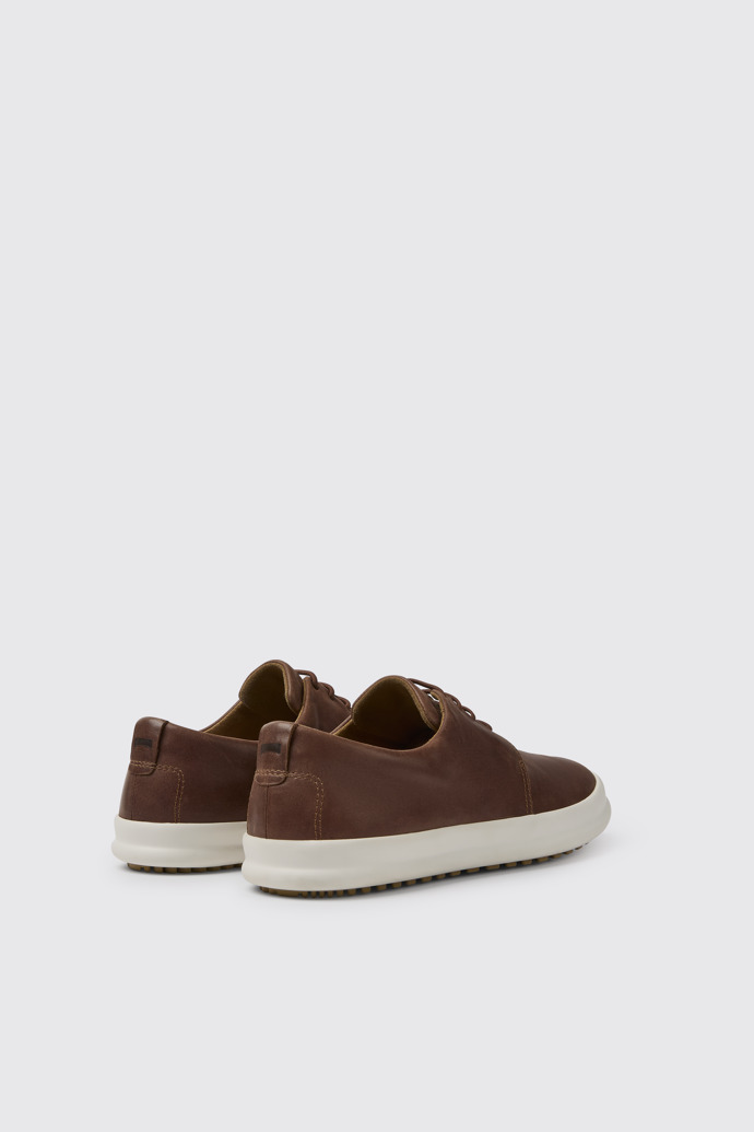 Back view of Chasis Brown leather shoes for men