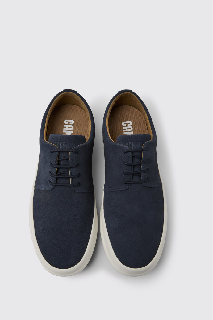 Chasis Blauer Herrenschuh aus Nubukleder