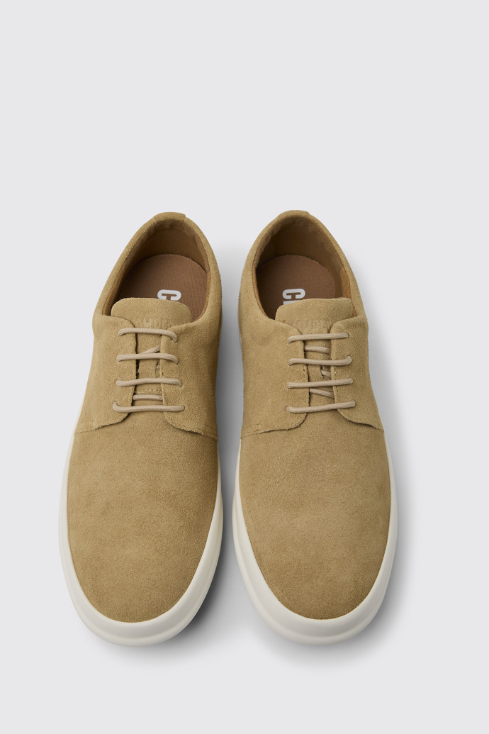 Overhead view of Chasis Beige nubuck shoes for men