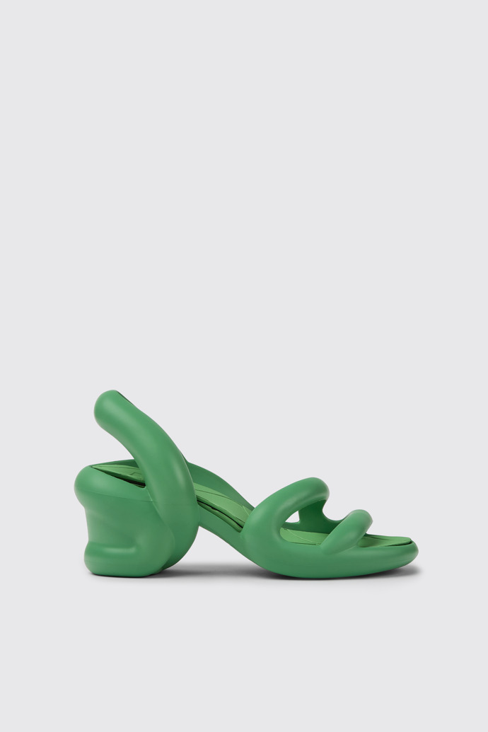 Side view of Kobarah Green unisex sandals