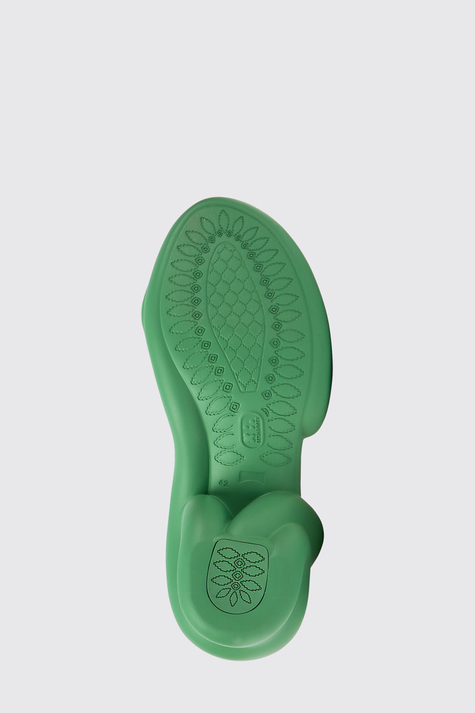 The sole of Kobarah Green unisex sandals