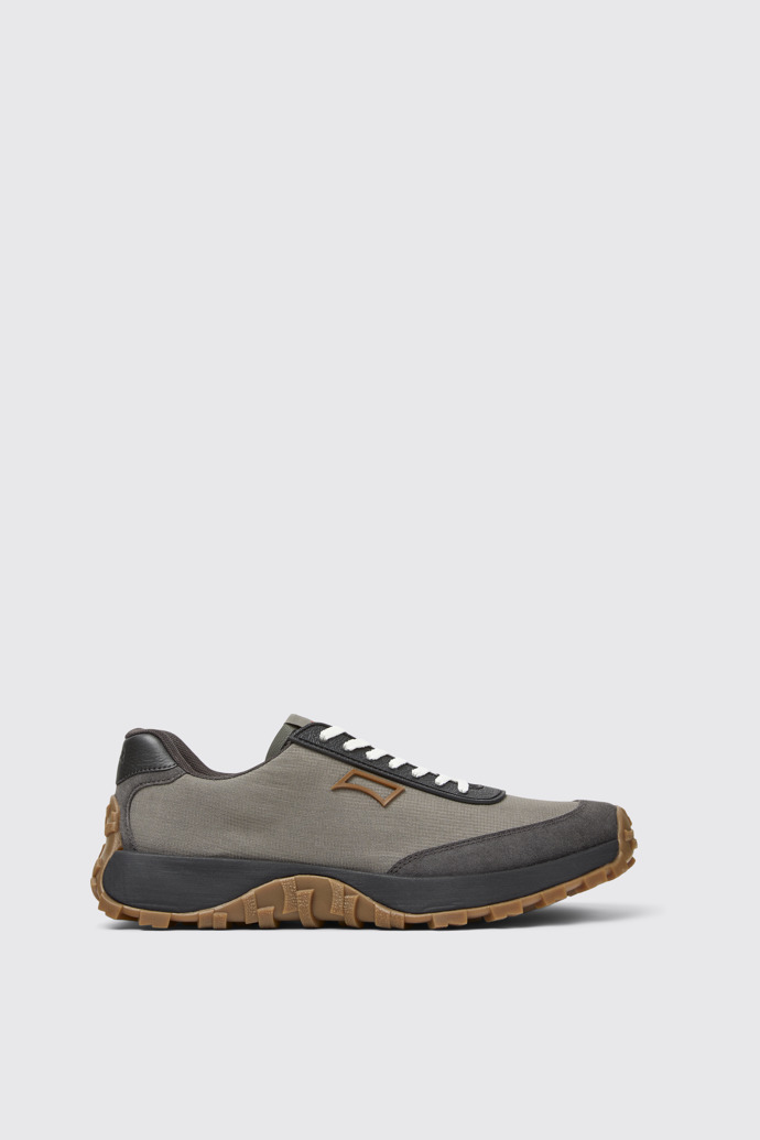 Side view of Drift Trail Gray Textile and Nubuck Shoes for Men.