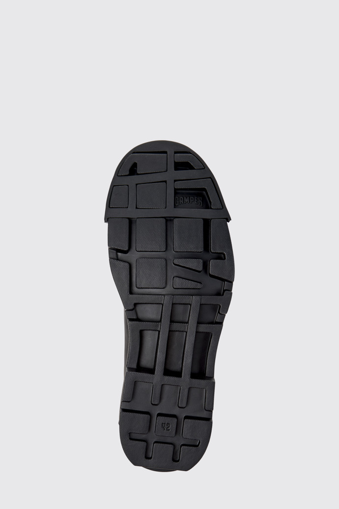 The sole of Junction Black Leather Shoes for Men.