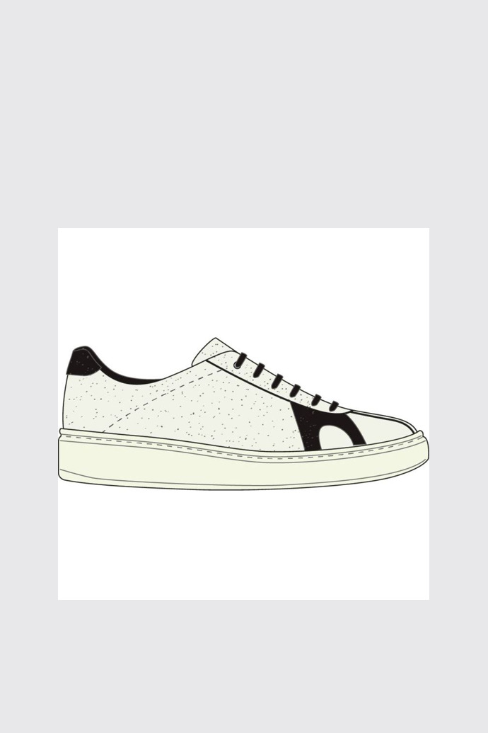 Runner K21 MIRUM® Baskets blanc et noir pour homme