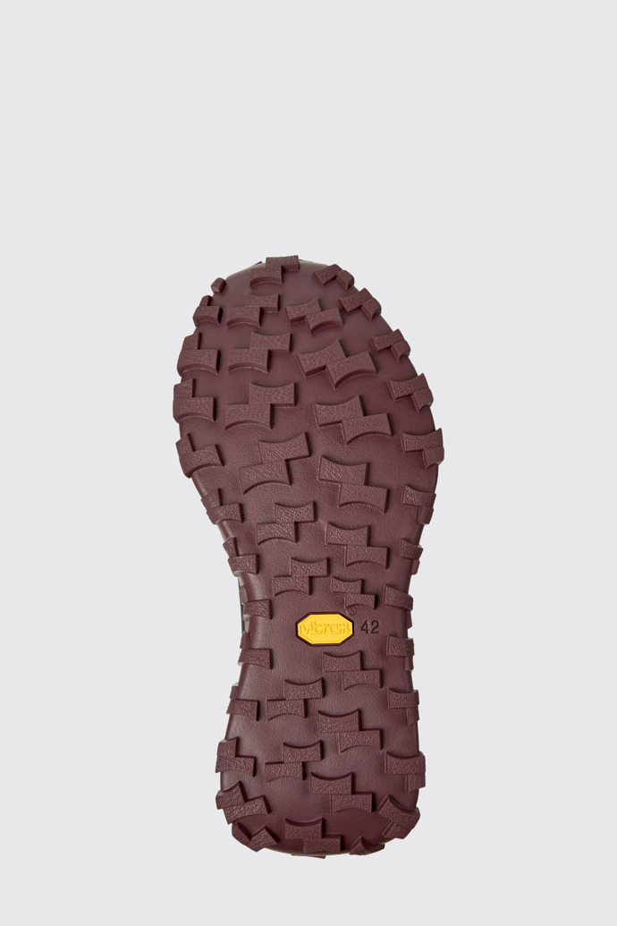 The sole of Drift Trail Black Leather and Nubuck Sneakers for Men.