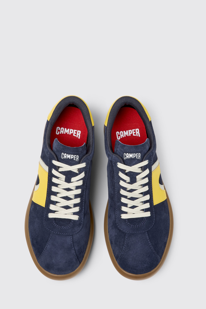 Overhead view of Pelotas Soller Multicolor Nubuck and Leather Sneakers for Men.