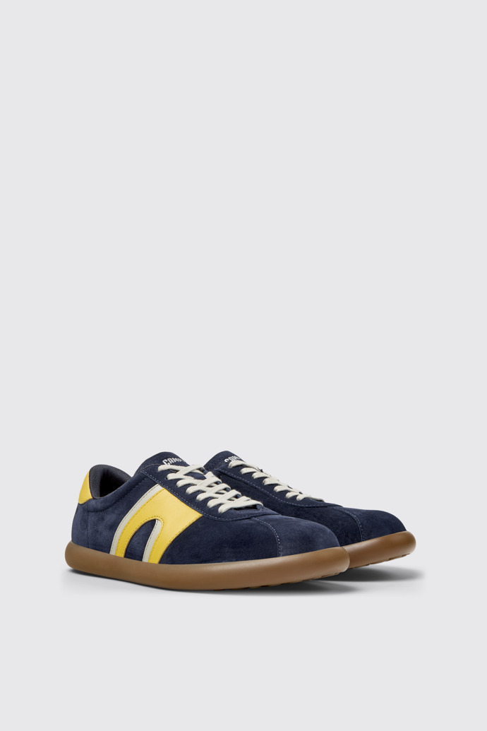 Front view of Pelotas Soller Multicolor Nubuck and Leather Sneakers for Men.