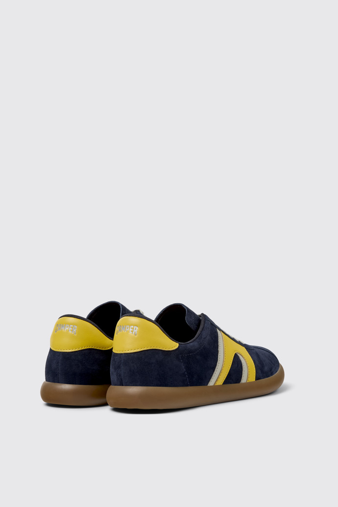 Back view of Pelotas Soller Multicolor Nubuck and Leather Sneakers for Men.