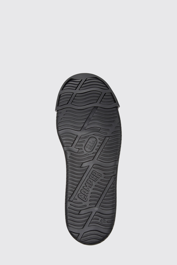 Junction Runner Ténis em couro pretos para homem.