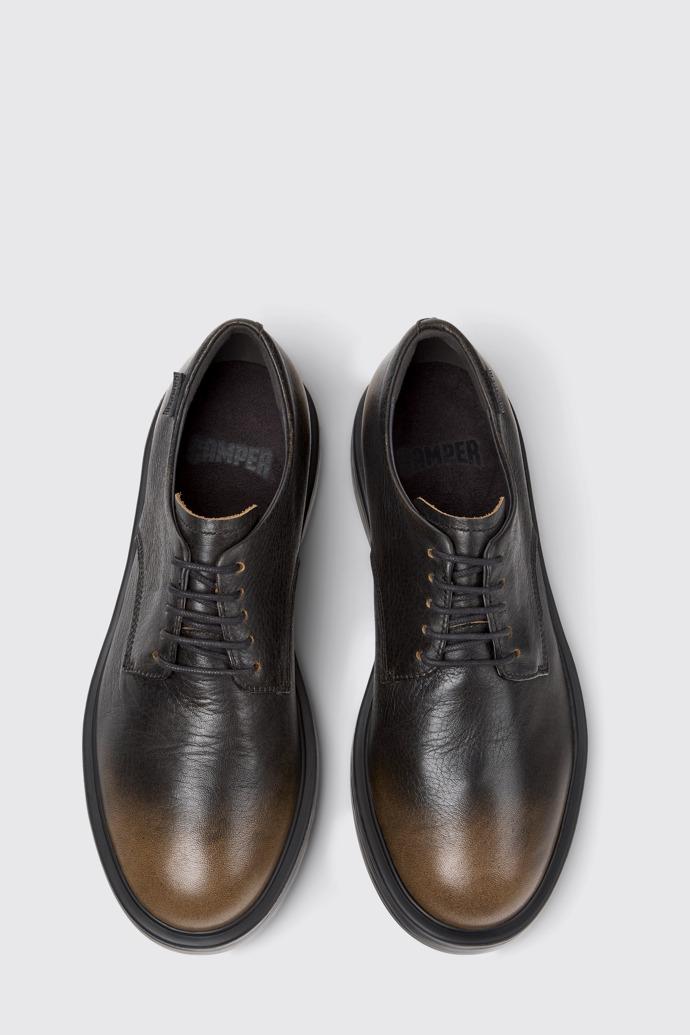 Overhead view of Dean Multicolor Leather Shoes for Men.