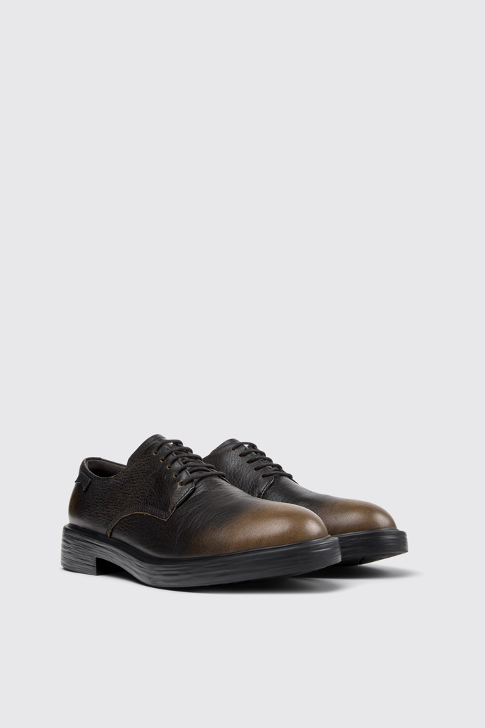 Front view of Dean Multicolor Leather Shoes for Men.