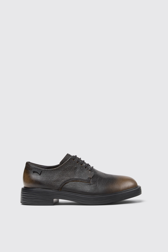 Side view of Dean Multicolor Leather Shoes for Men.