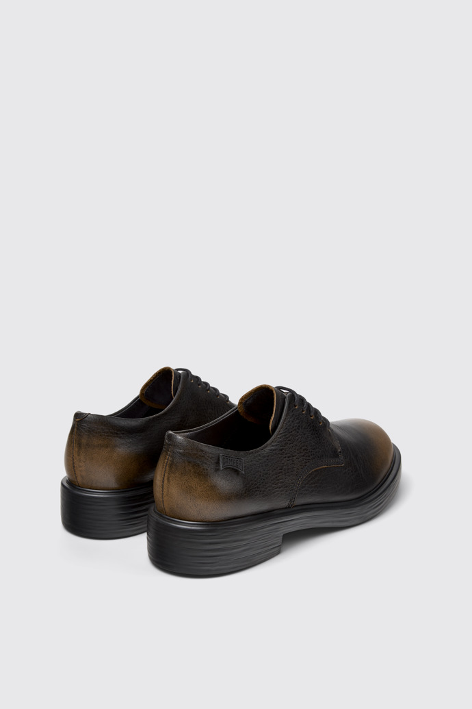 Back view of Dean Multicolor Leather Shoes for Men.